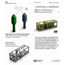 OrangeHobby 1/35 015 280mm HE Rocket Metal Launch Crate Detail Update Metal PE Orange Hobby